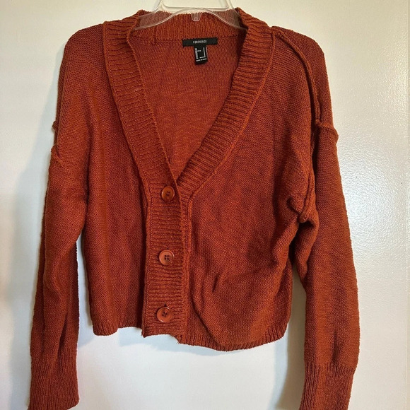 Forever 21 Sweaters - Burnt Orange Forever 21 Cardigan